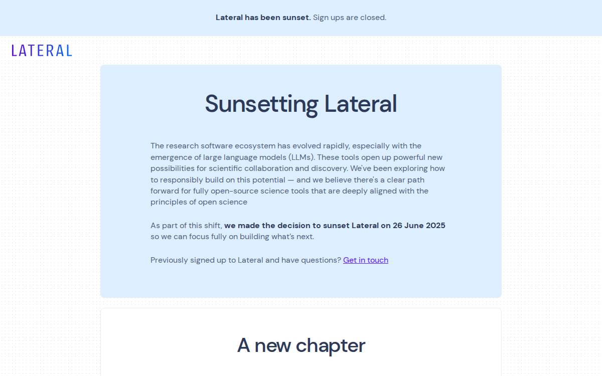 Lateral website preview