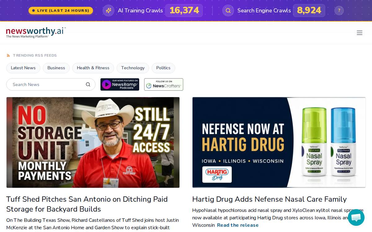 Latest News website preview