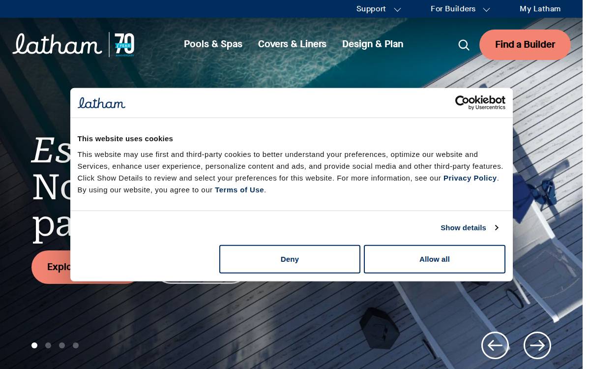 Latham Pool Products website preview