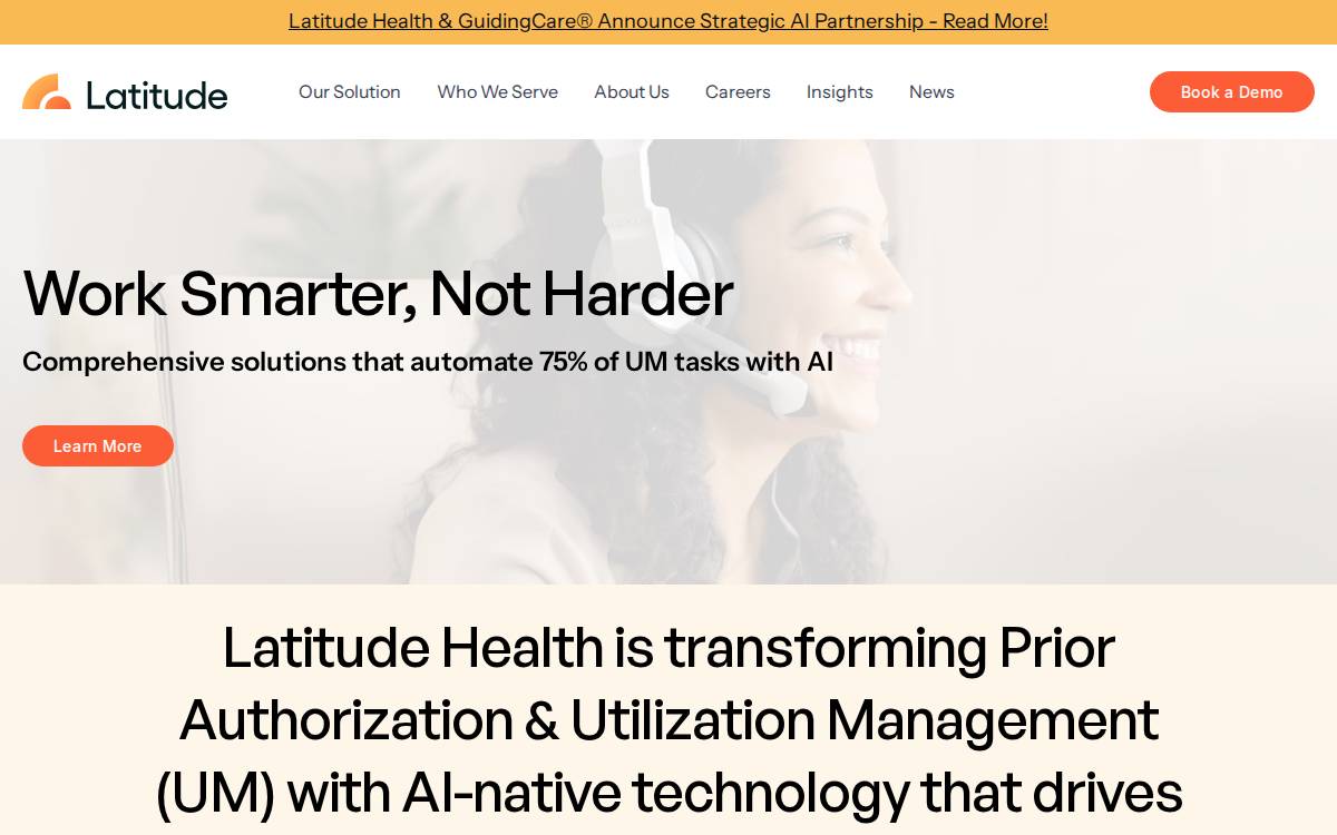 Latitude Health website preview