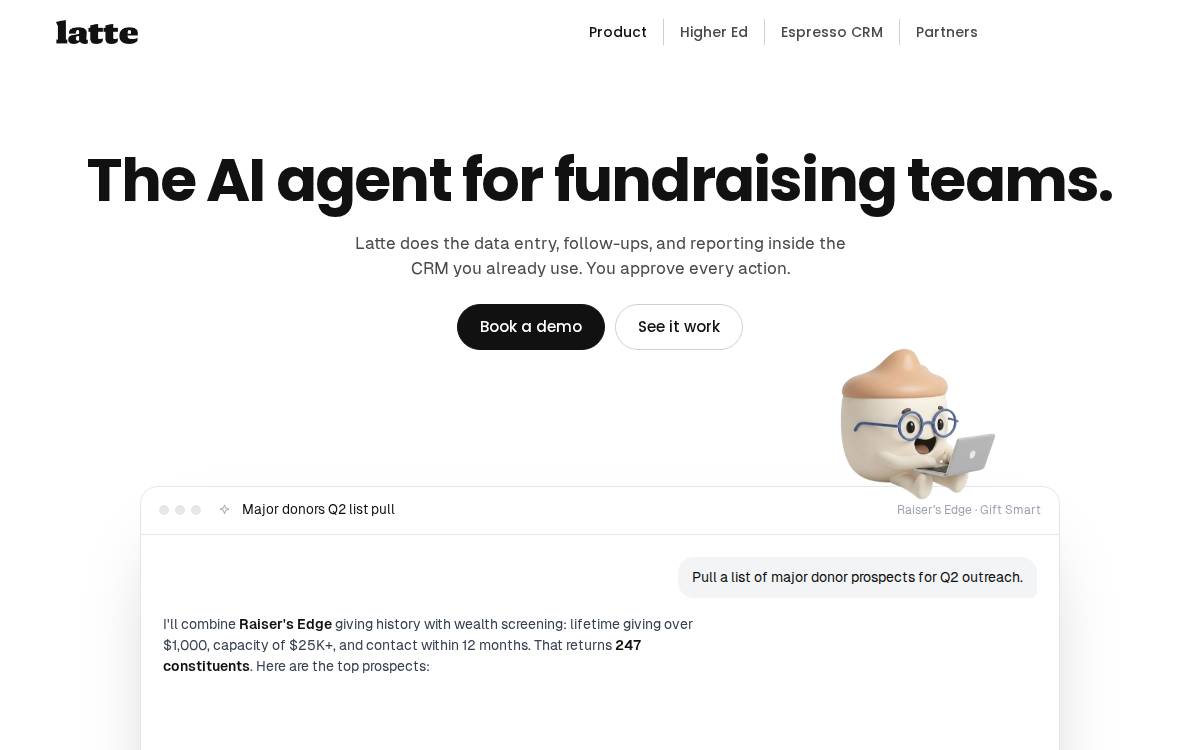 Latte website preview