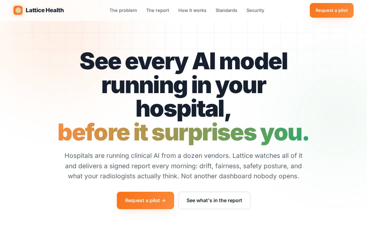 Lattice Health website preview