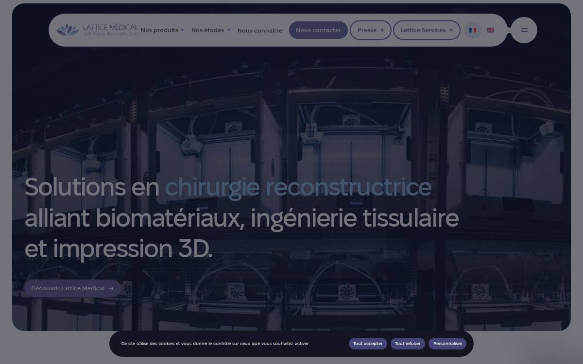 Lattice Medical website preview