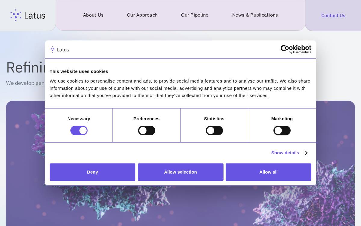 Latus Bio website preview