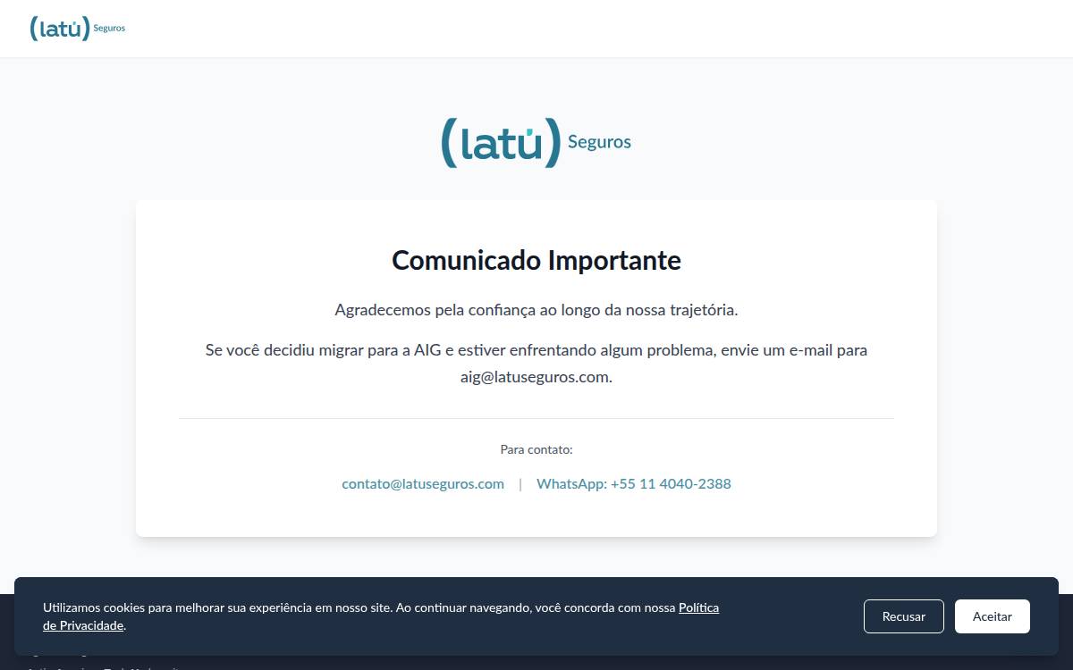 Latuseguros website preview