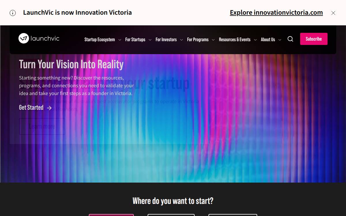 Launchvic website preview