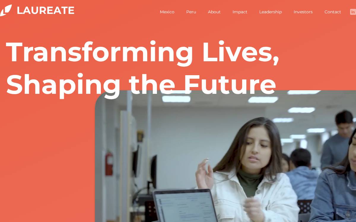 Laureate website preview