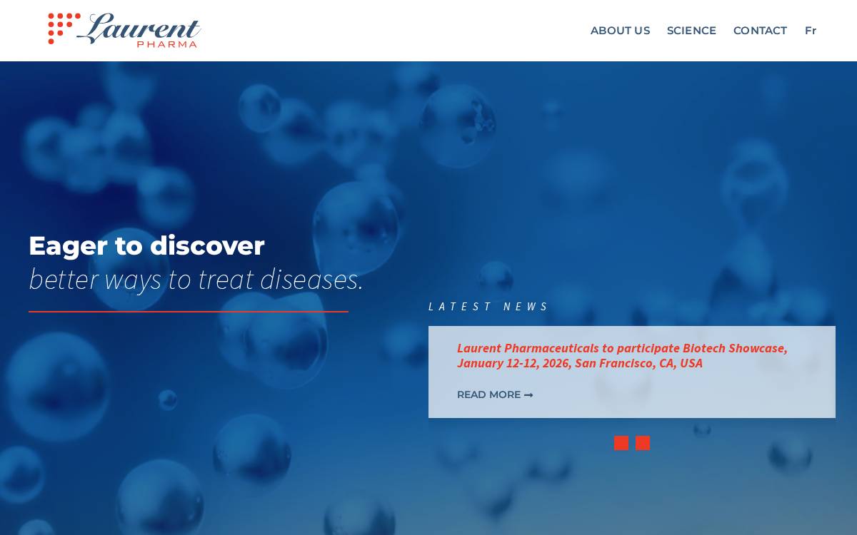 Laurent Pharma website preview
