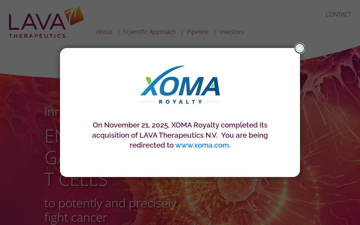 LAVA Therapeutics website preview
