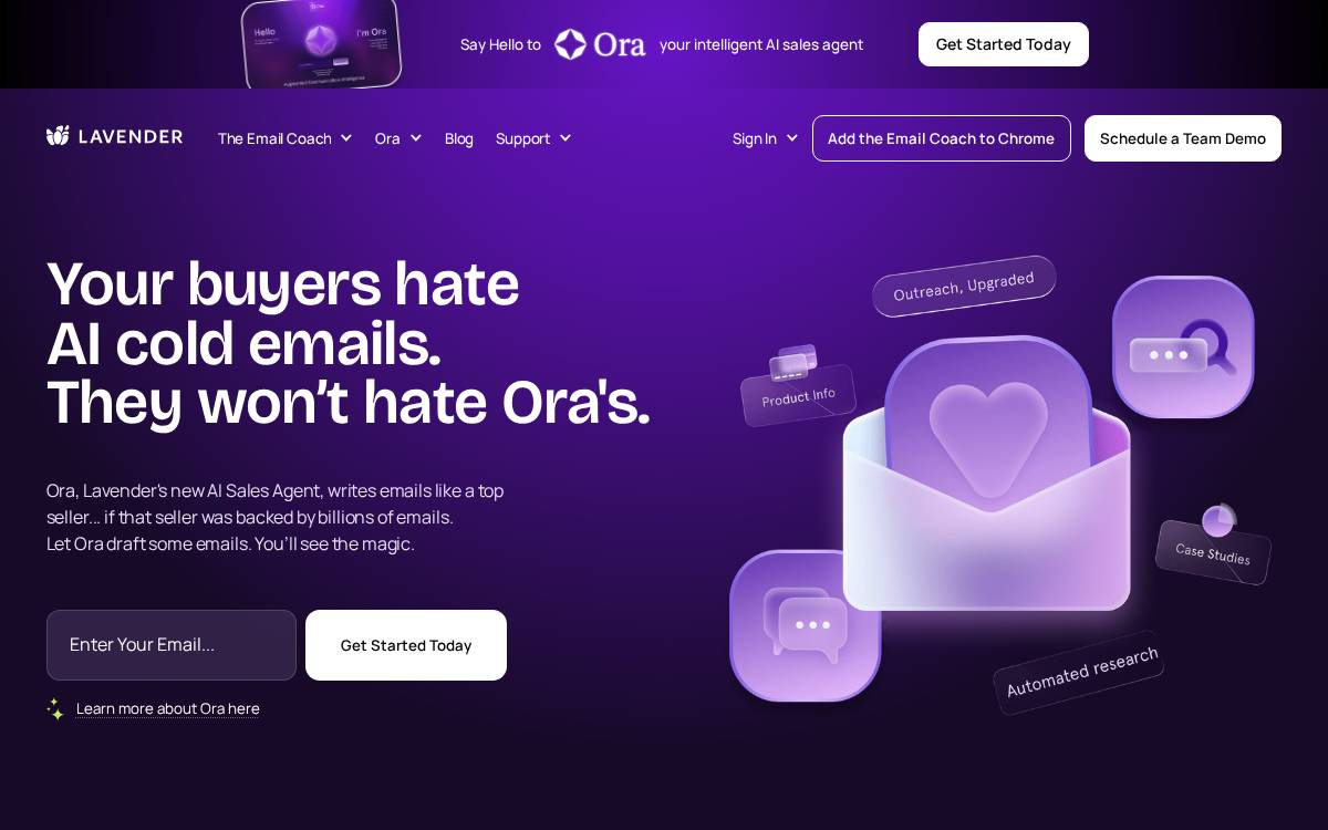Lavender website preview