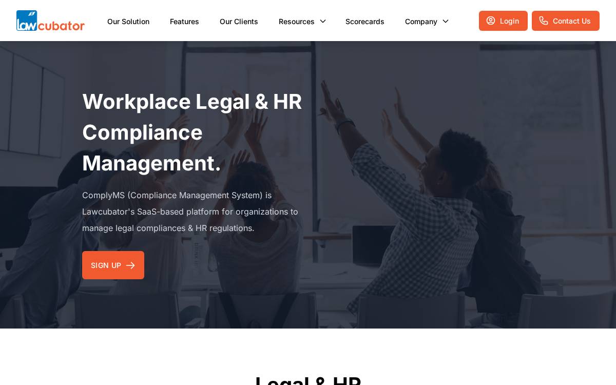 Lawcubator website preview