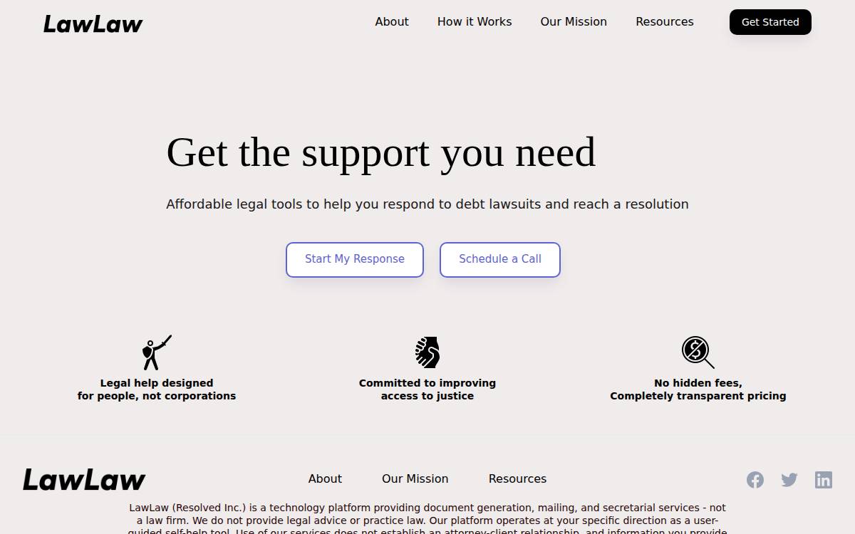 LawLaw website preview
