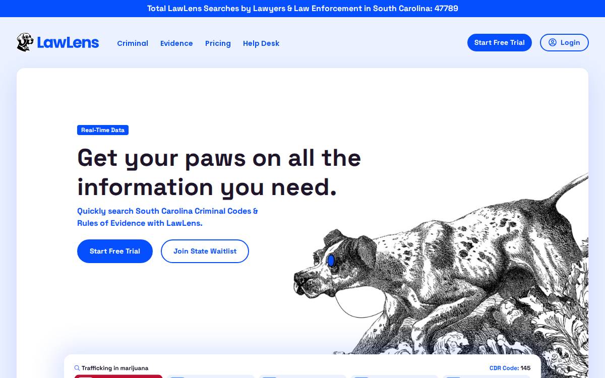 LawLens website preview