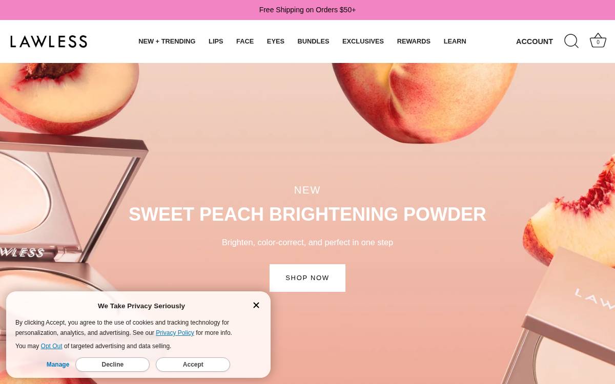 Lawless Beauty website preview
