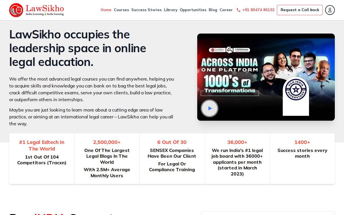 LawSikho website preview