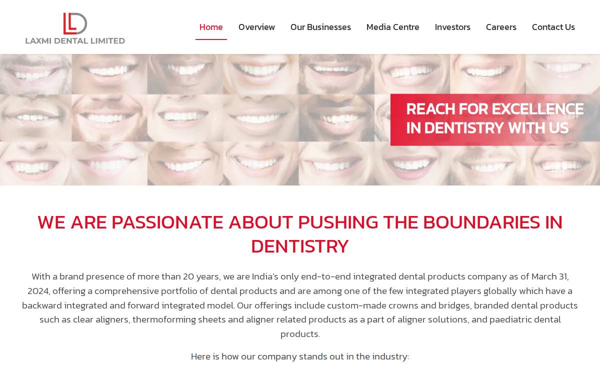 Laxmi Dental website preview