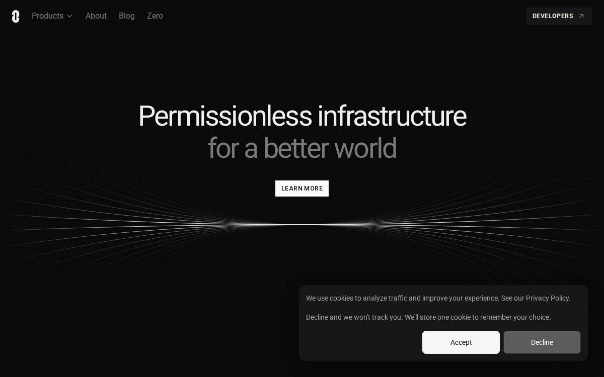 LayerZero website preview