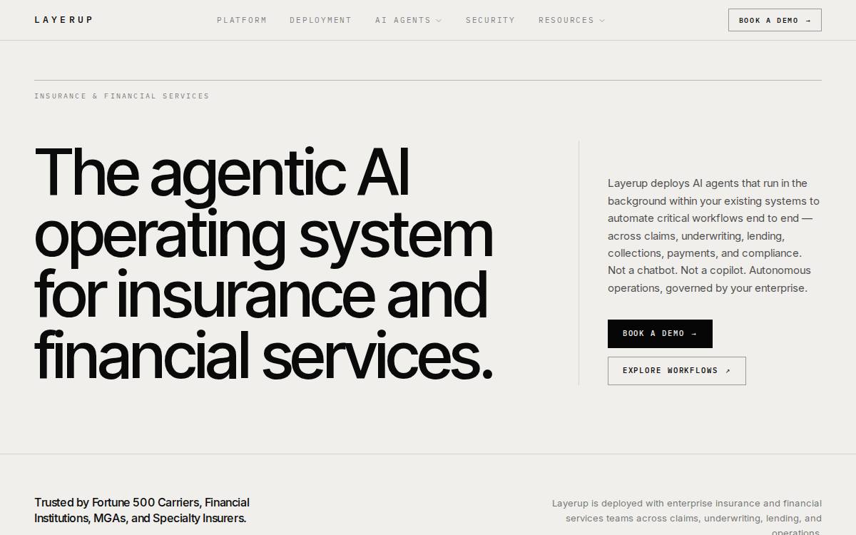 Layerup website preview
