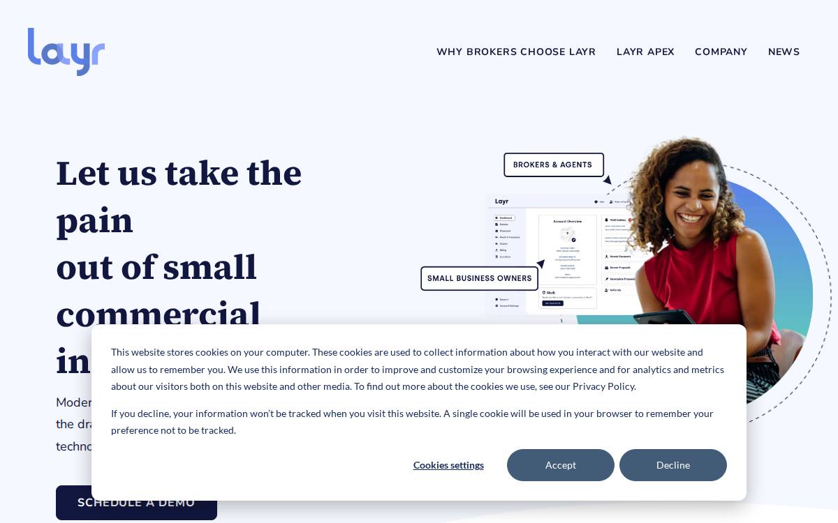 Layr website preview