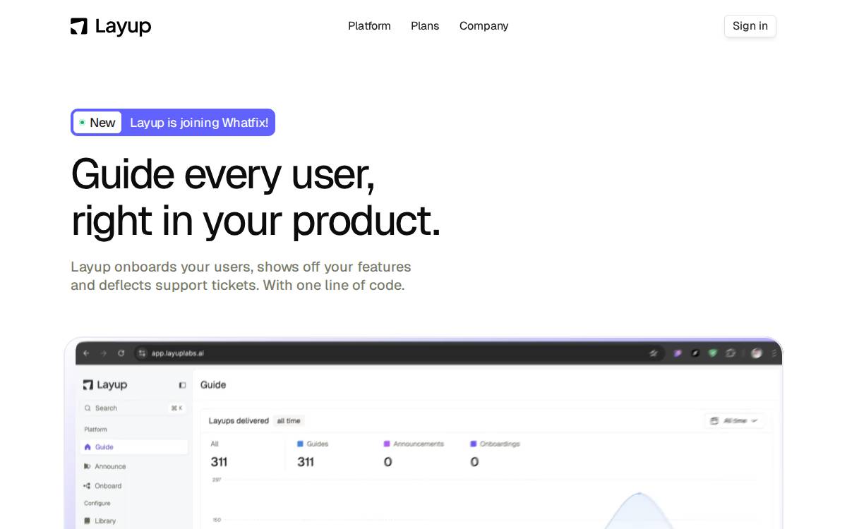 Layup website preview