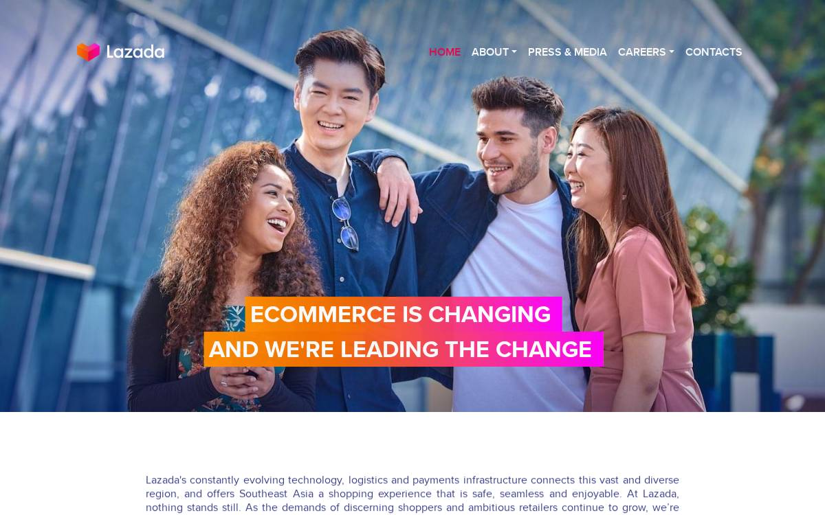 Lazada website preview