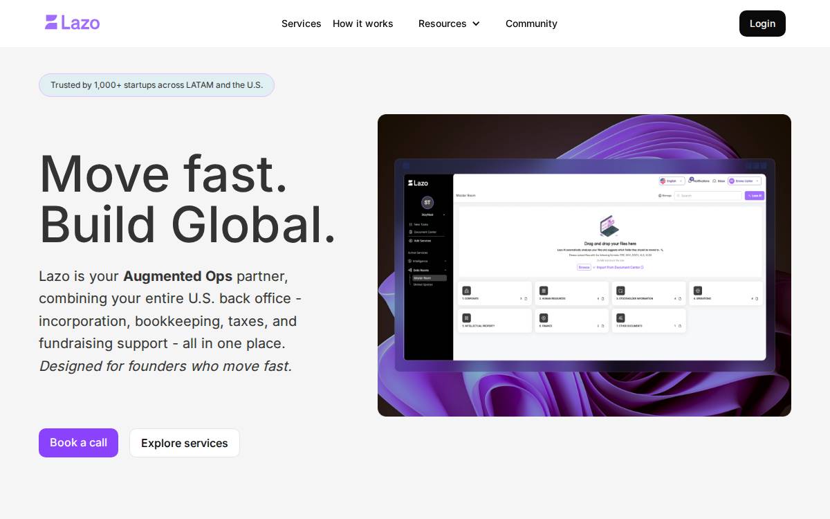 Lazo website preview