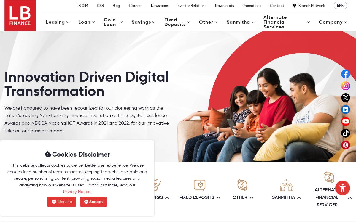 LB Finance website preview