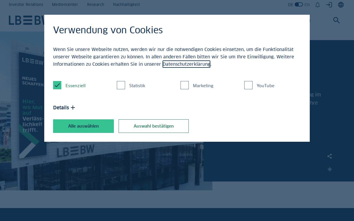 LBBW website preview