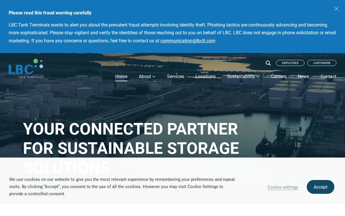 Lbc Tank Terminals website preview