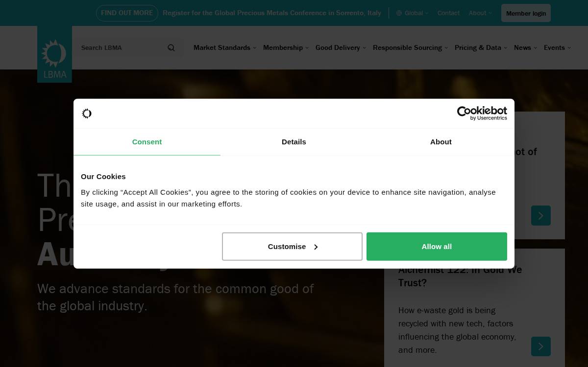LBMA website preview