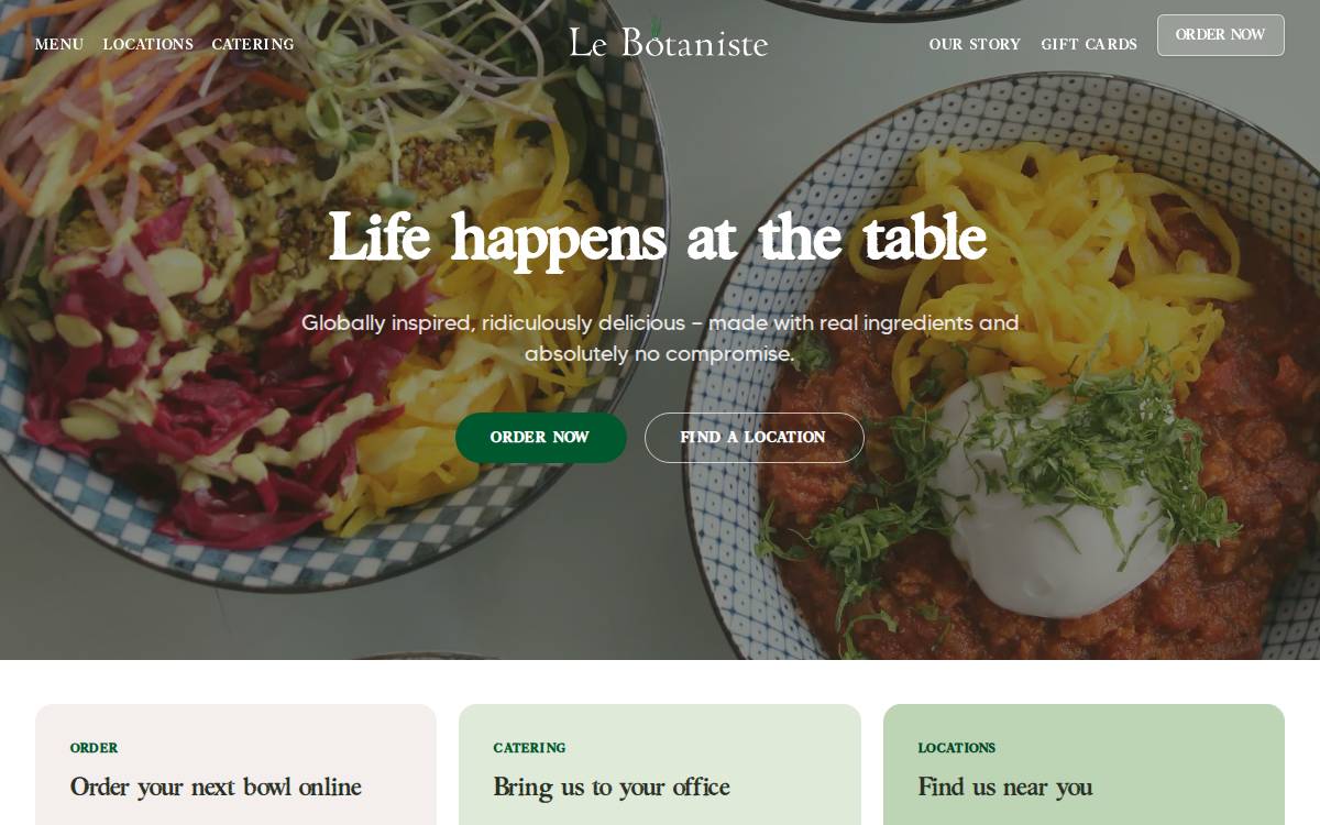 Le Botaniste website preview
