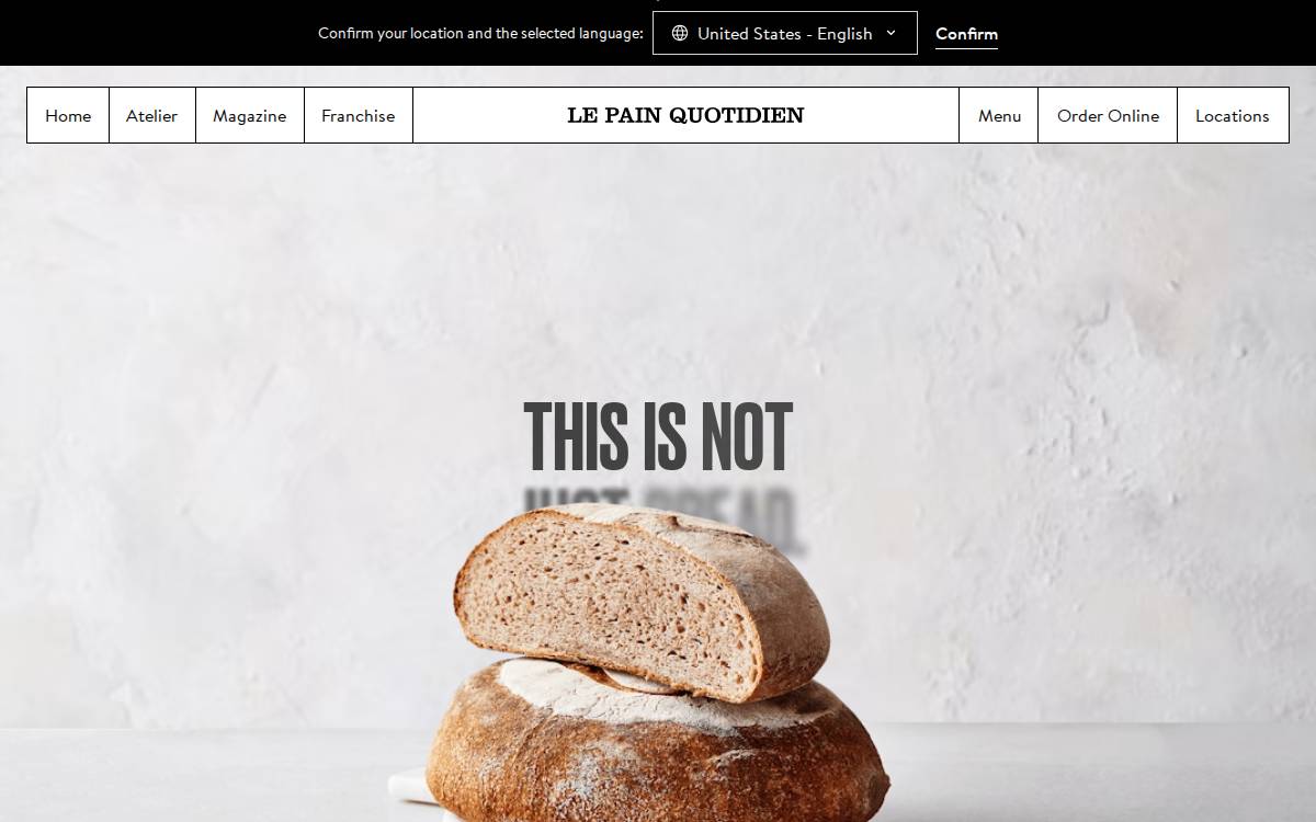 Le Pain Quotidien website preview