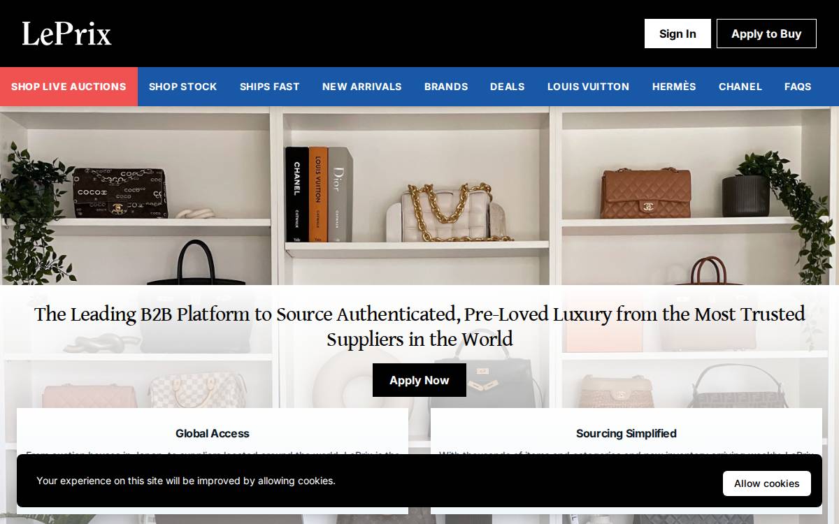 Le Prix website preview