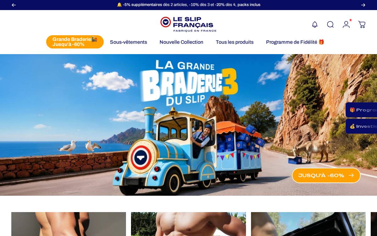 Le Slip Français website preview