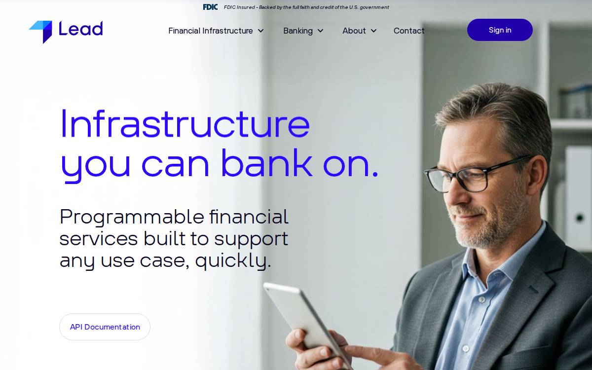 Lead Bank website preview