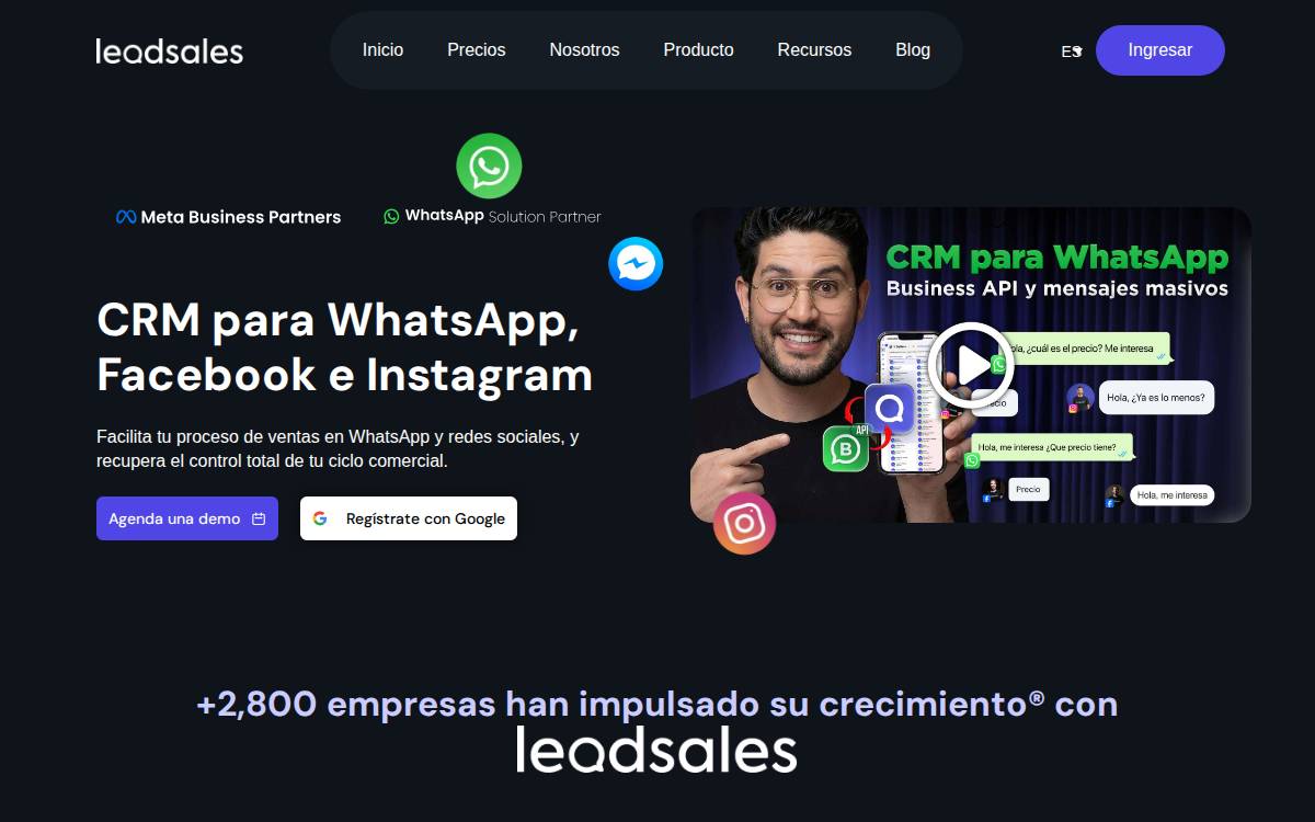 Lead Sales website preview