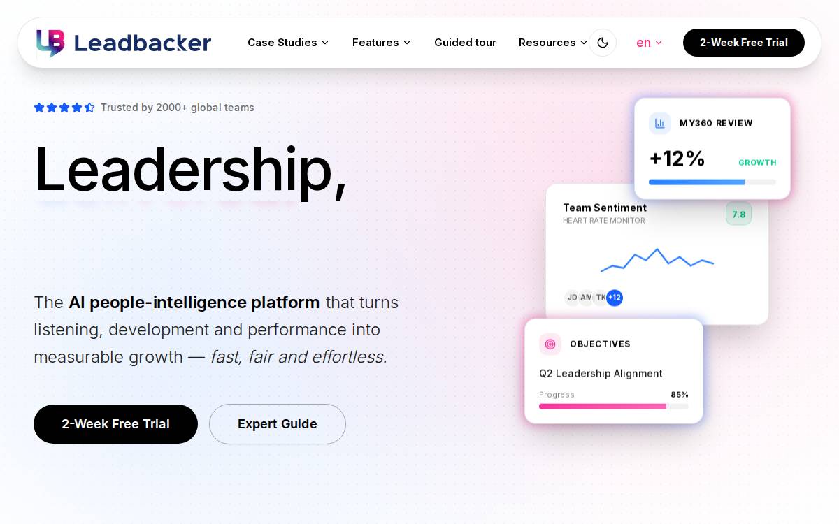 Leadbacker website preview