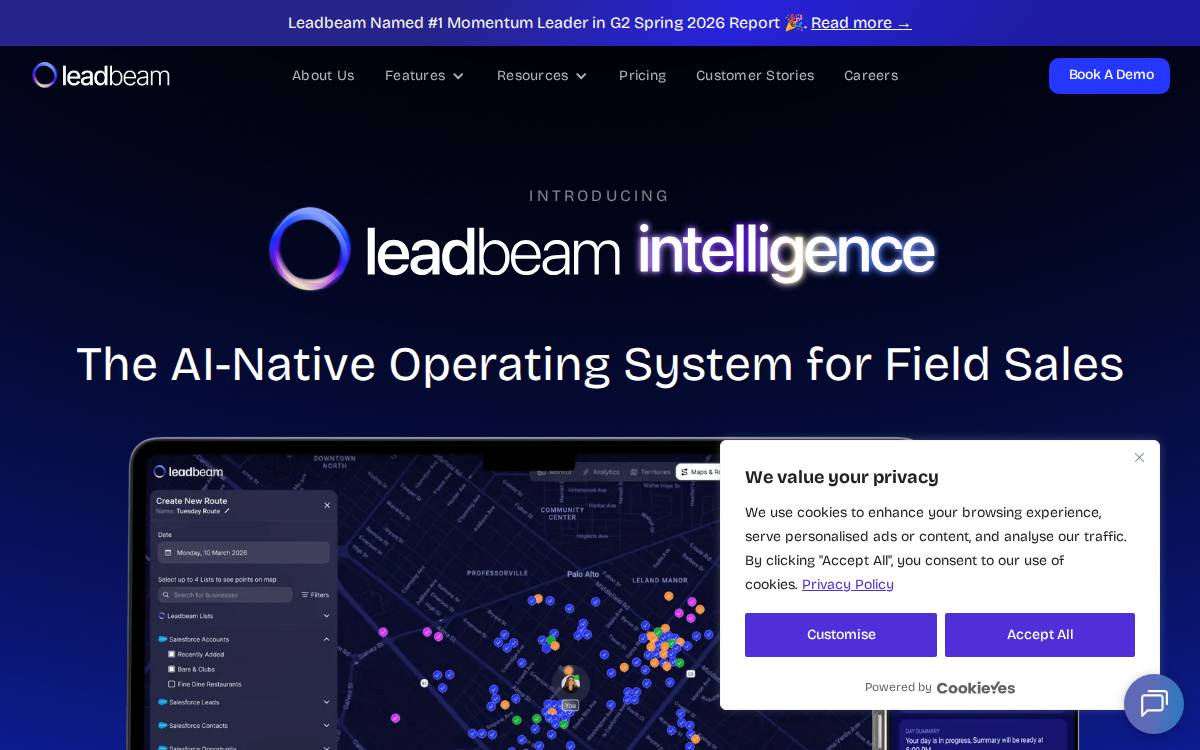LeadBeam website preview