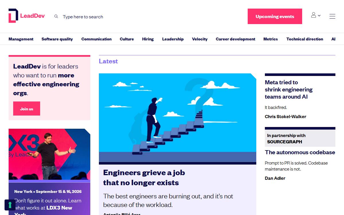 LeadDev New York website preview