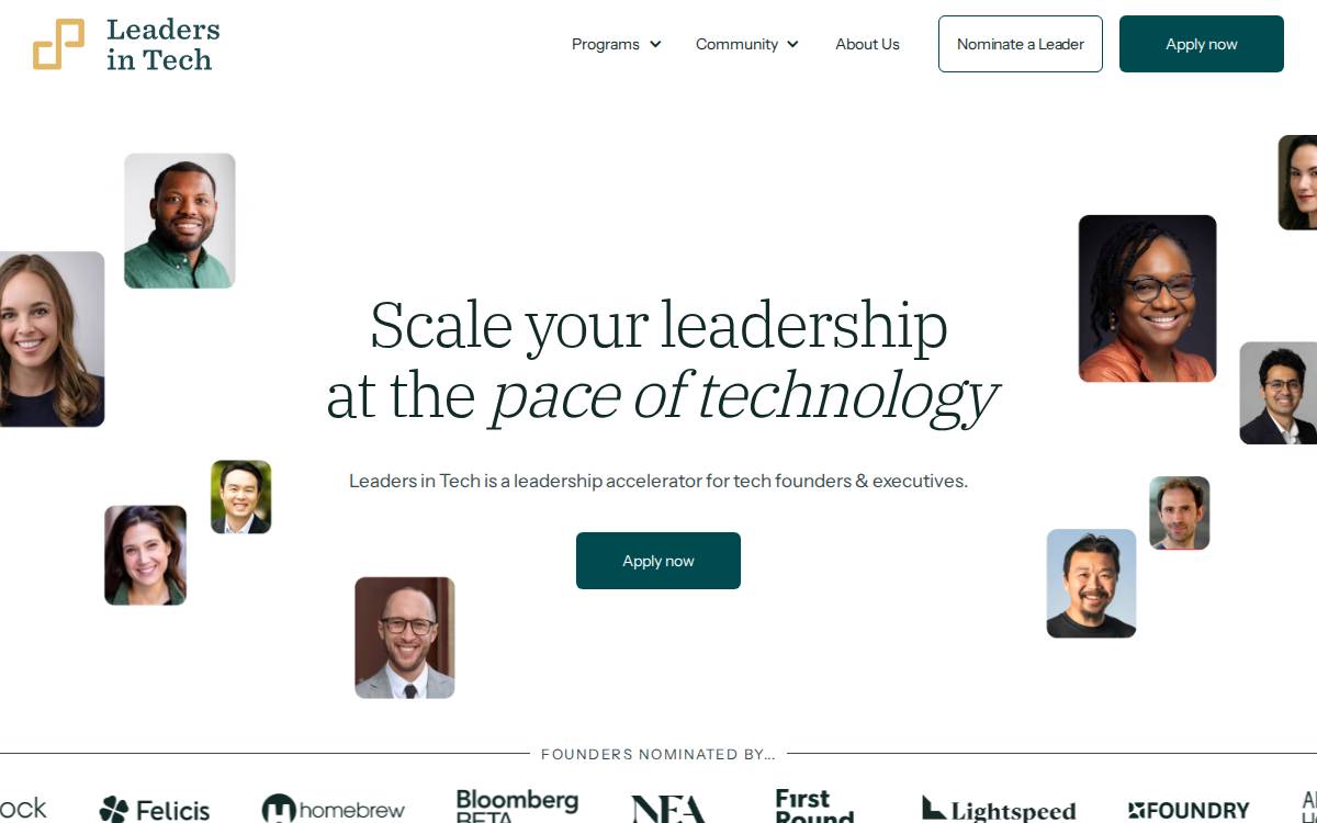 Leaders In Tech website preview