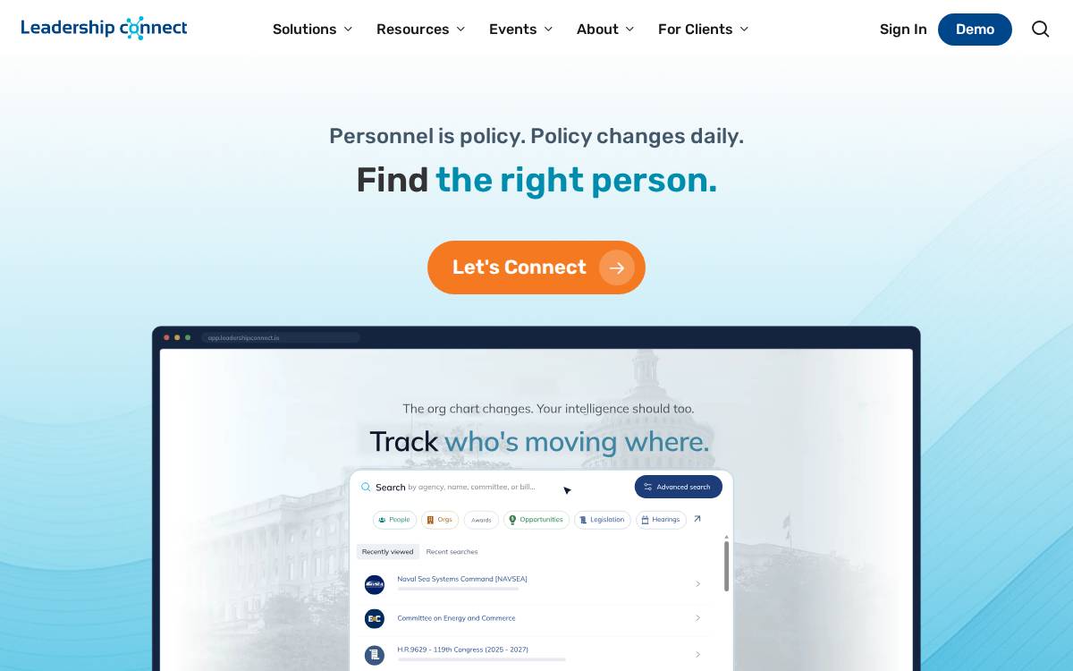 Leadership Connect website preview
