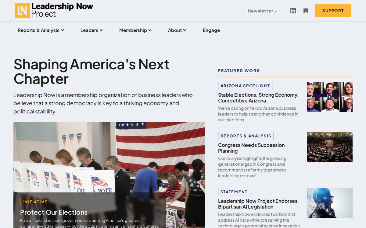Leadership Now website preview