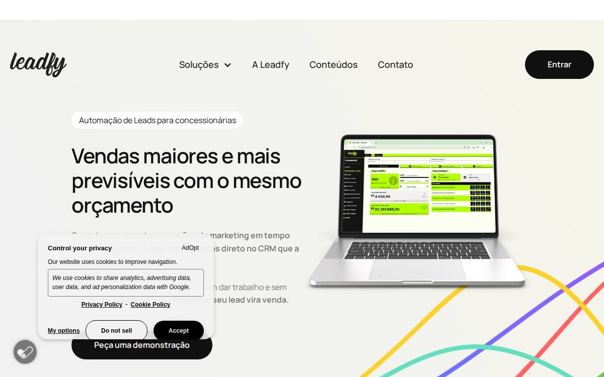 Leadfy website preview