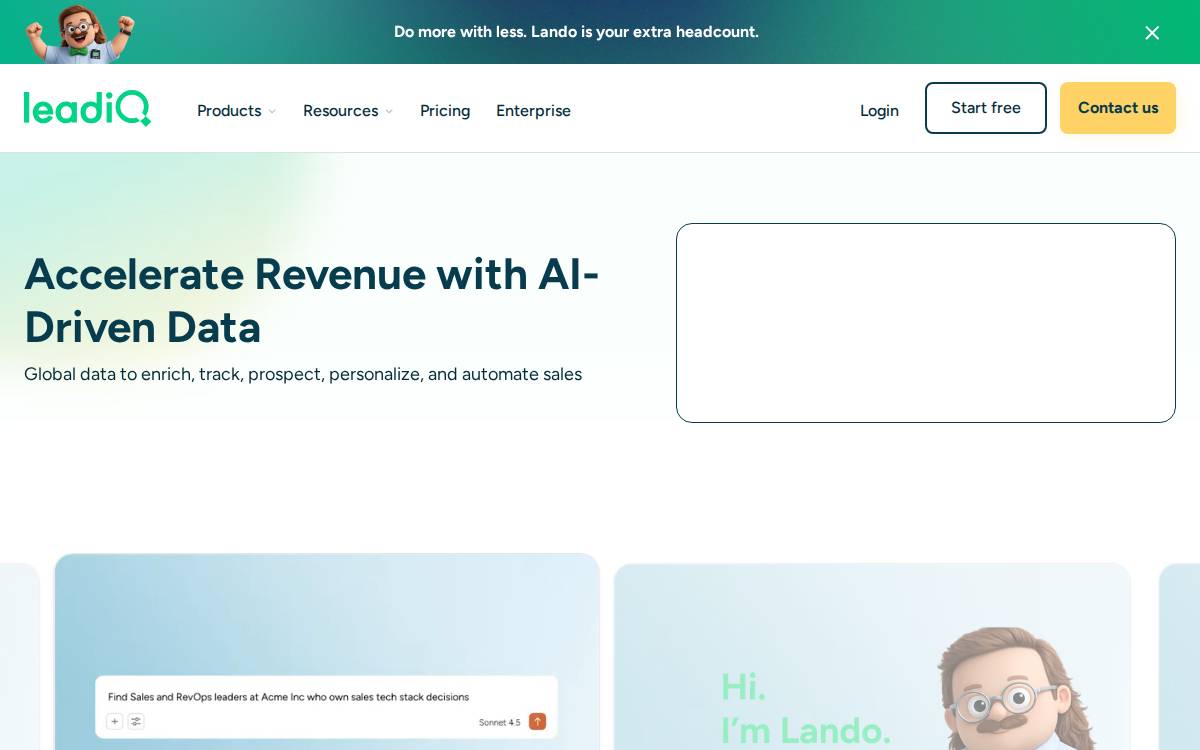 LeadIQ website preview