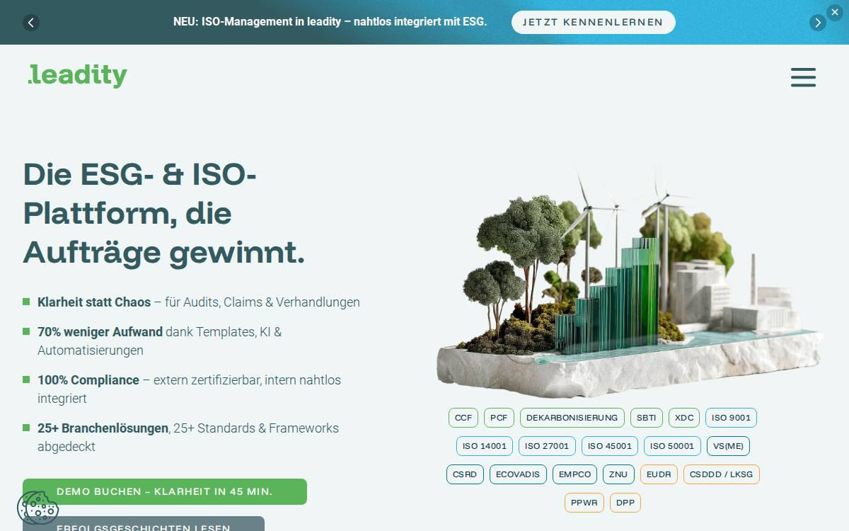 Leadity website preview