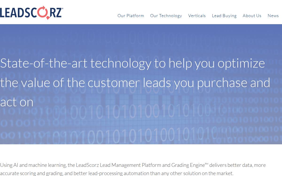 LeadScorz website preview