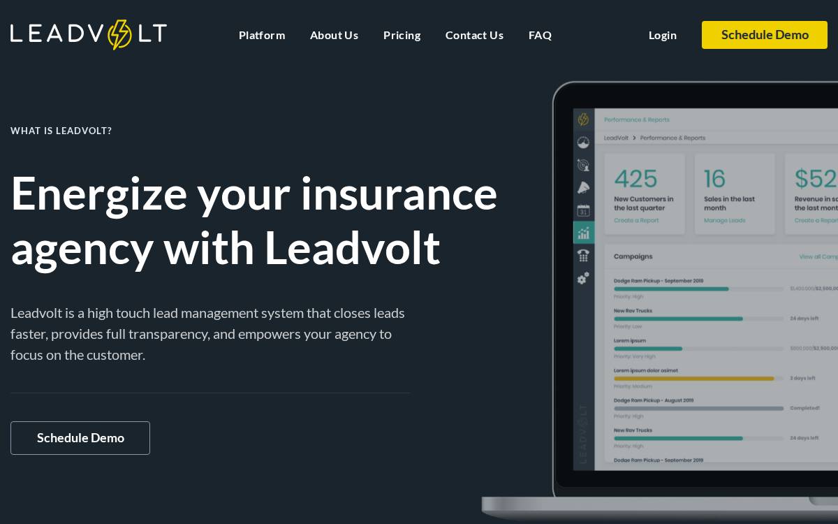 Leadvolt website preview