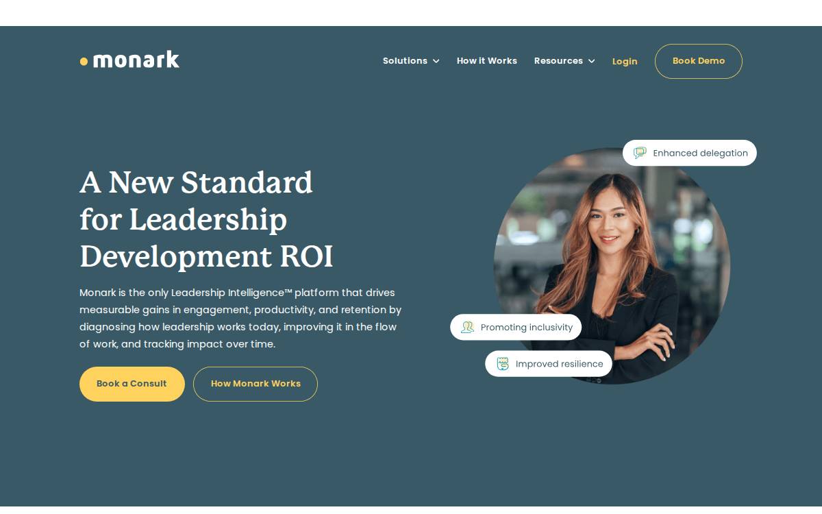 Leadwithmonark website preview