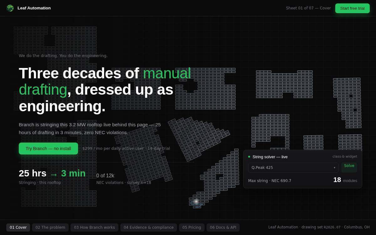Leaf Automation website preview