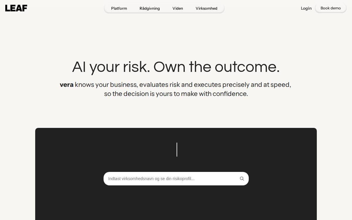 Leaf Forsikring website preview